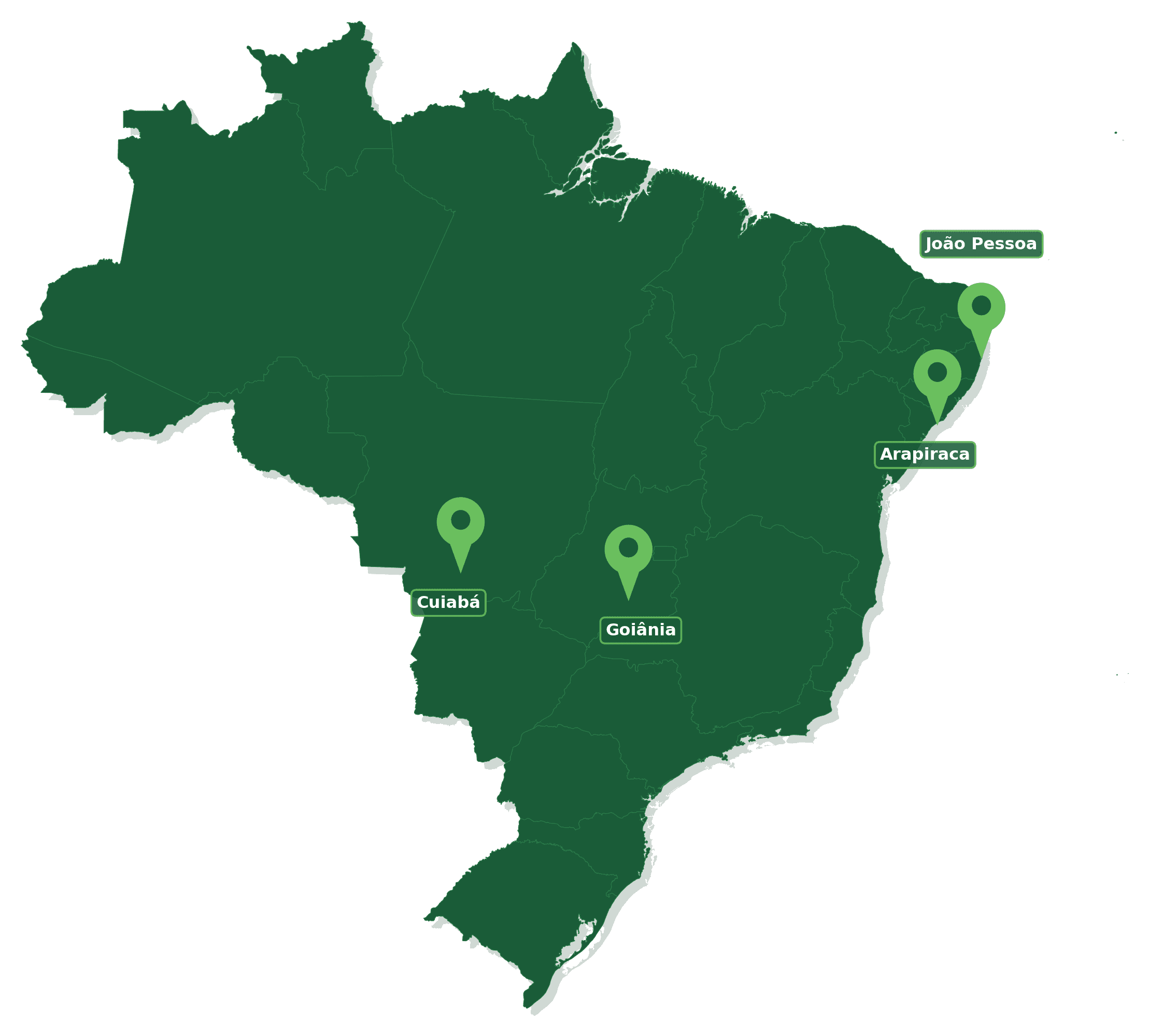 Mapa das Regionais do Movimento Mais Brasil